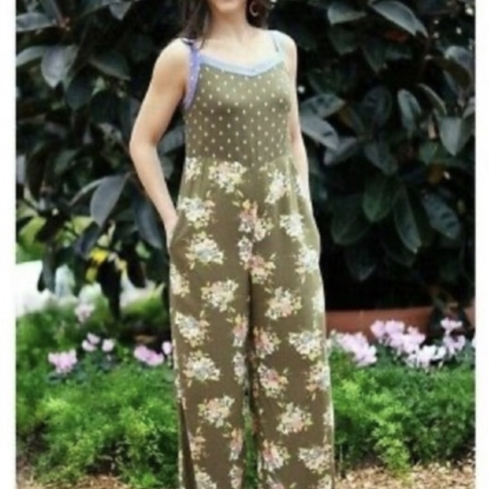 Matilda Jane Olive Floral Jumpsuit
